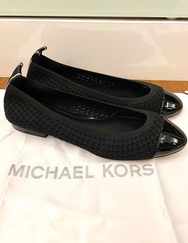 Vicky logo tape new arrivals knit ballet flat