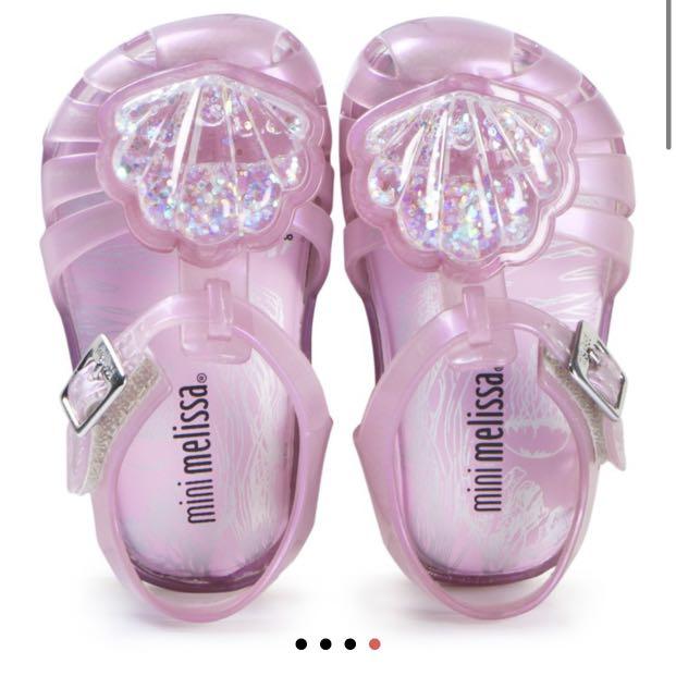 Mini melissa shell sandals sales