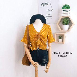 Mustard crop top