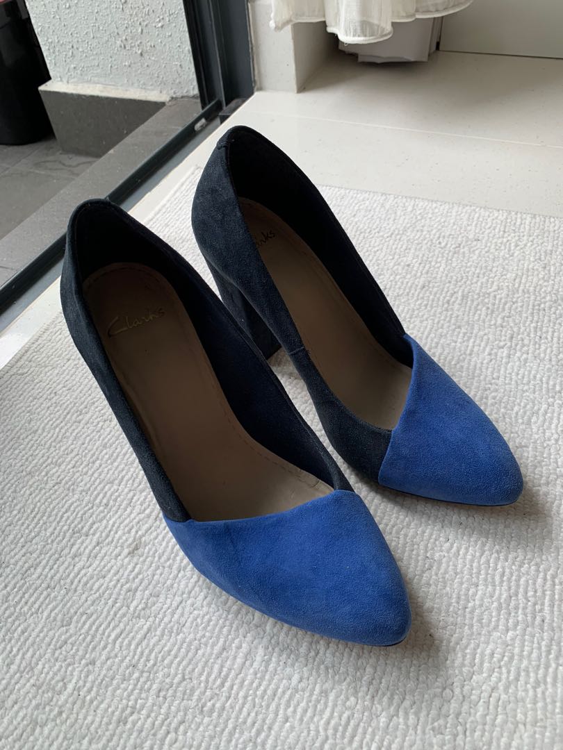Navy Blue Heels, Women's Fashion, Shoes 
