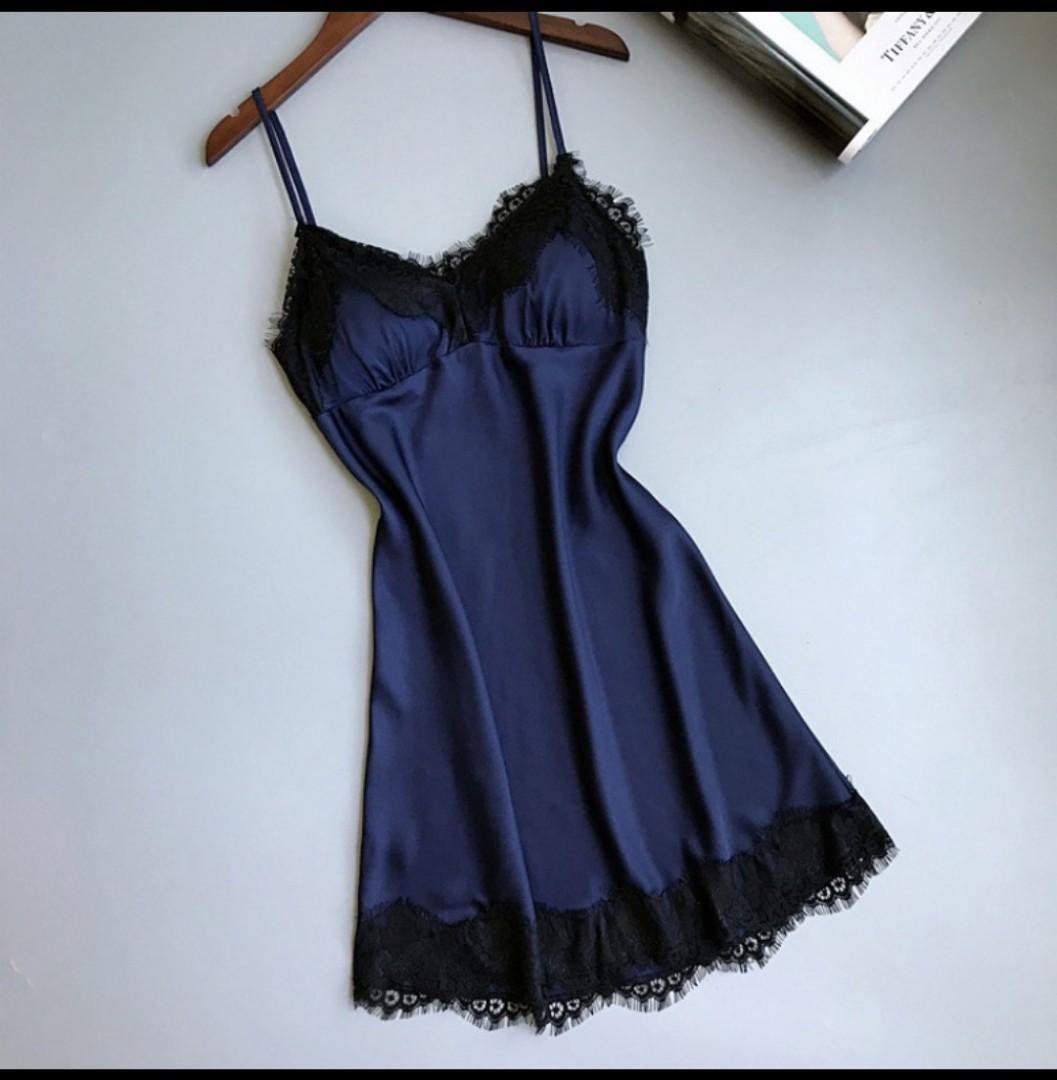 blue lingerie top