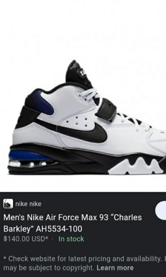 Nike air max top charles barkley 93