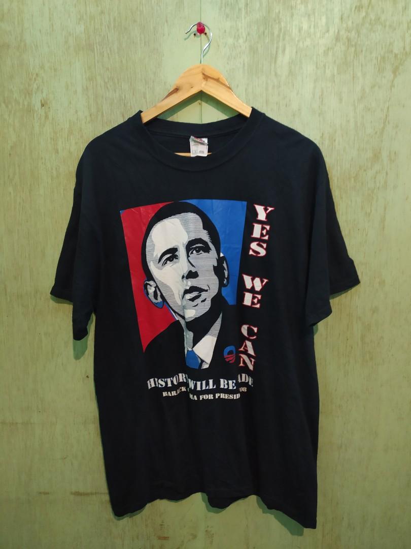 Obama Yes We Can 08 Tshirt Men S Fashion Clothes Tops On Carousell