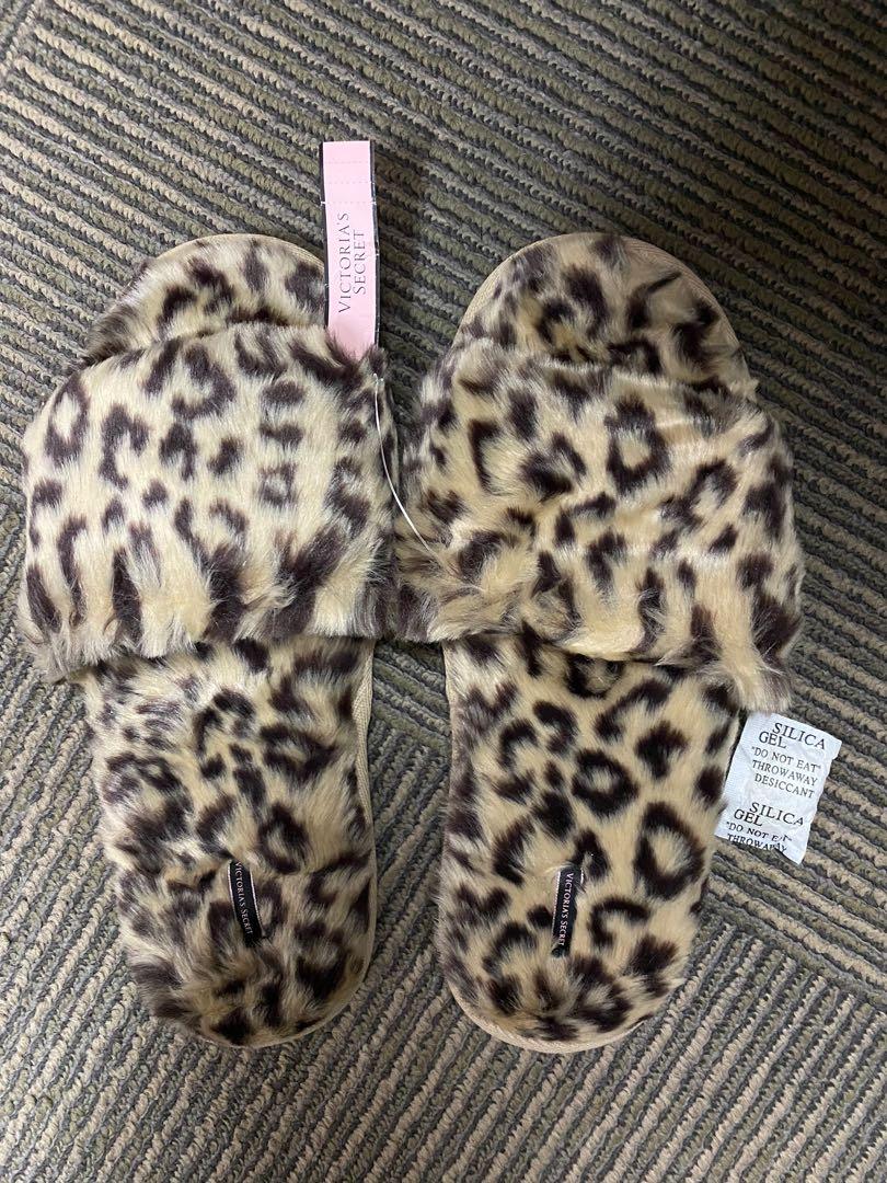 Victoria secret leopard print shop slippers