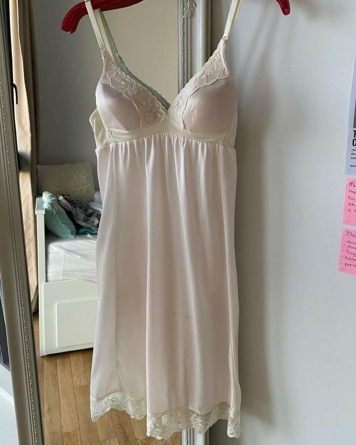 Light Pale Pink Night Slip Dress Sexy
