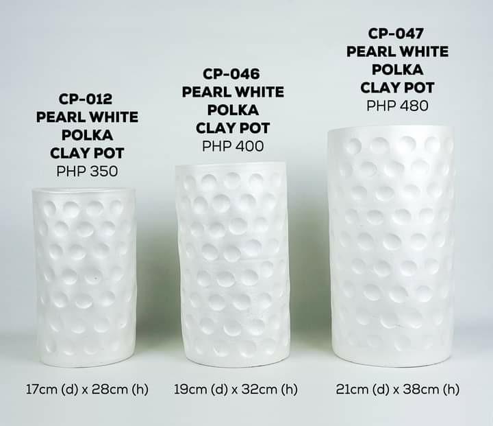 Pearl White Clay Pot Furniture Home Living Gardening Gardening Tools Ornaments On Carousell