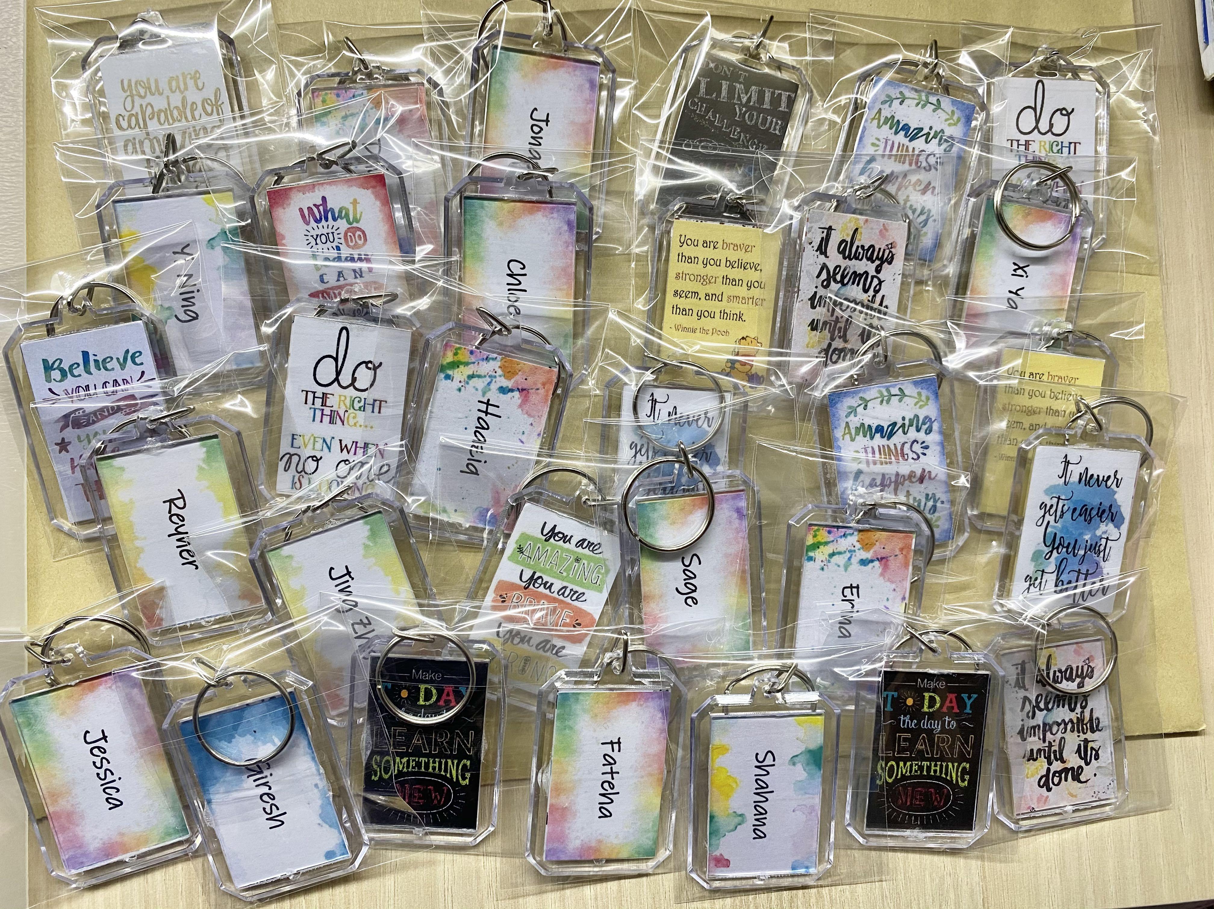 Double sided clearance personalized keychain