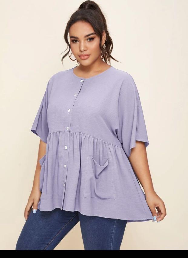 Baby doll plus size tops Clearance