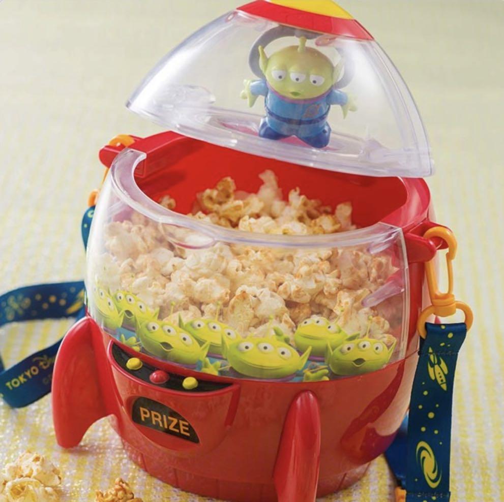 Used Disney Little Green Men popcorn bucket imited JAPAN Tokyo Disneyland F/S 