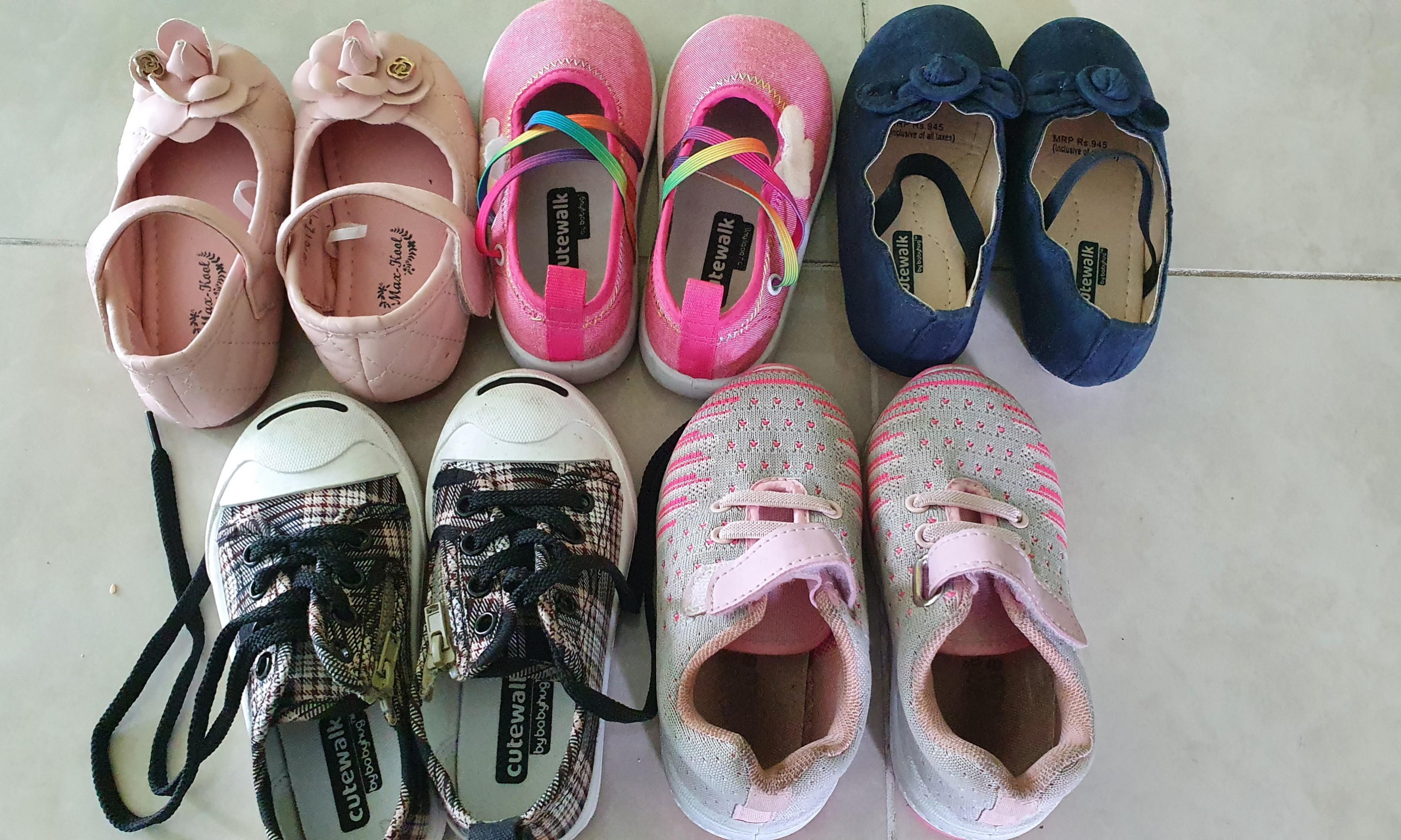 Preloved baby girl shoes for 1-3 yrs 