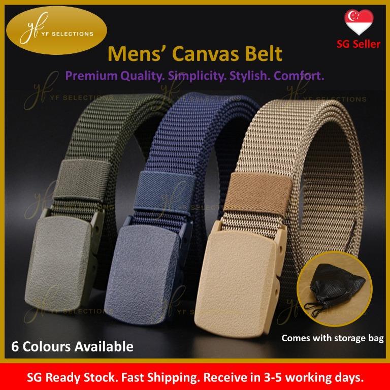 1pc Women's Canvas Belt With Convenient Quick Release Buckle, Metal Free,  Soft & Adjustable, Minimalist Casual Pants Belt