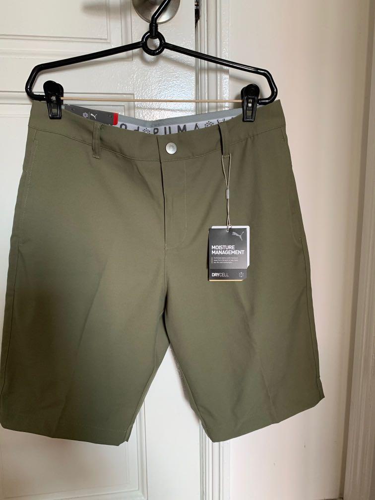 brown puma golf pants