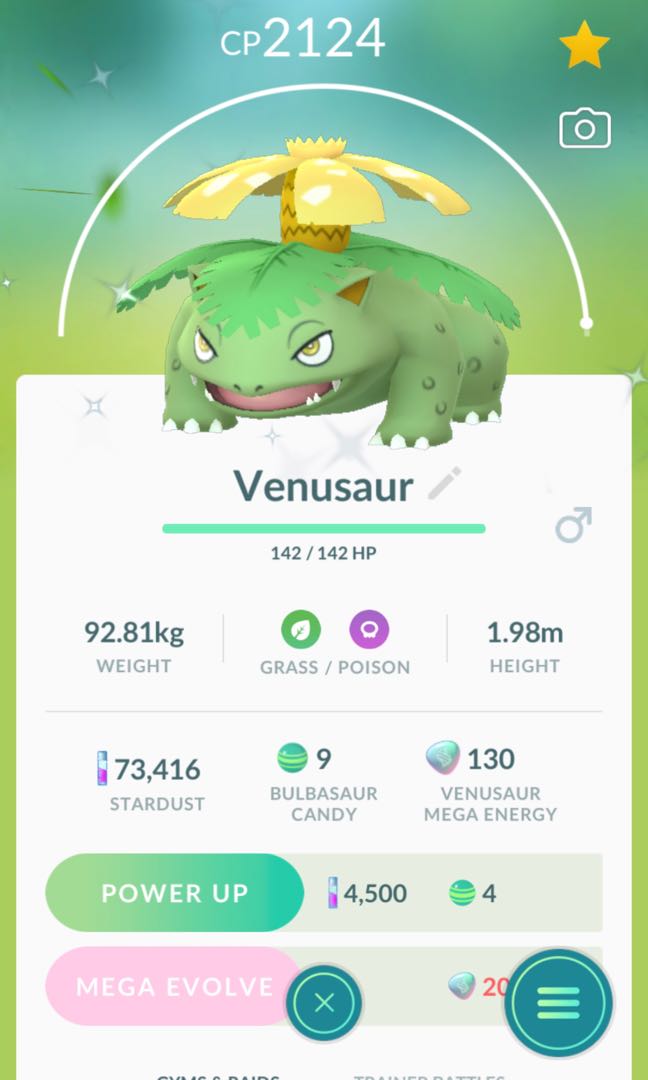 Shiny Venusaur from raid Pokemon Go Video Gaming Gaming