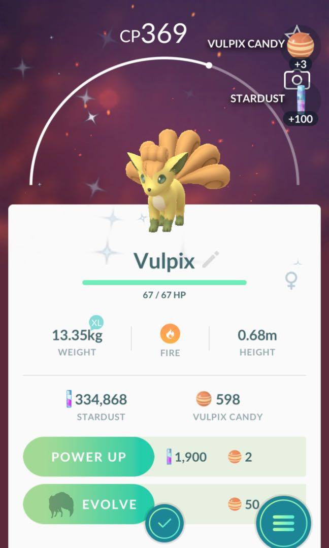 Shiny Vulpix Pokemon Go Video Gaming Gaming Accessories Game Gift Cards Accounts On Carousell