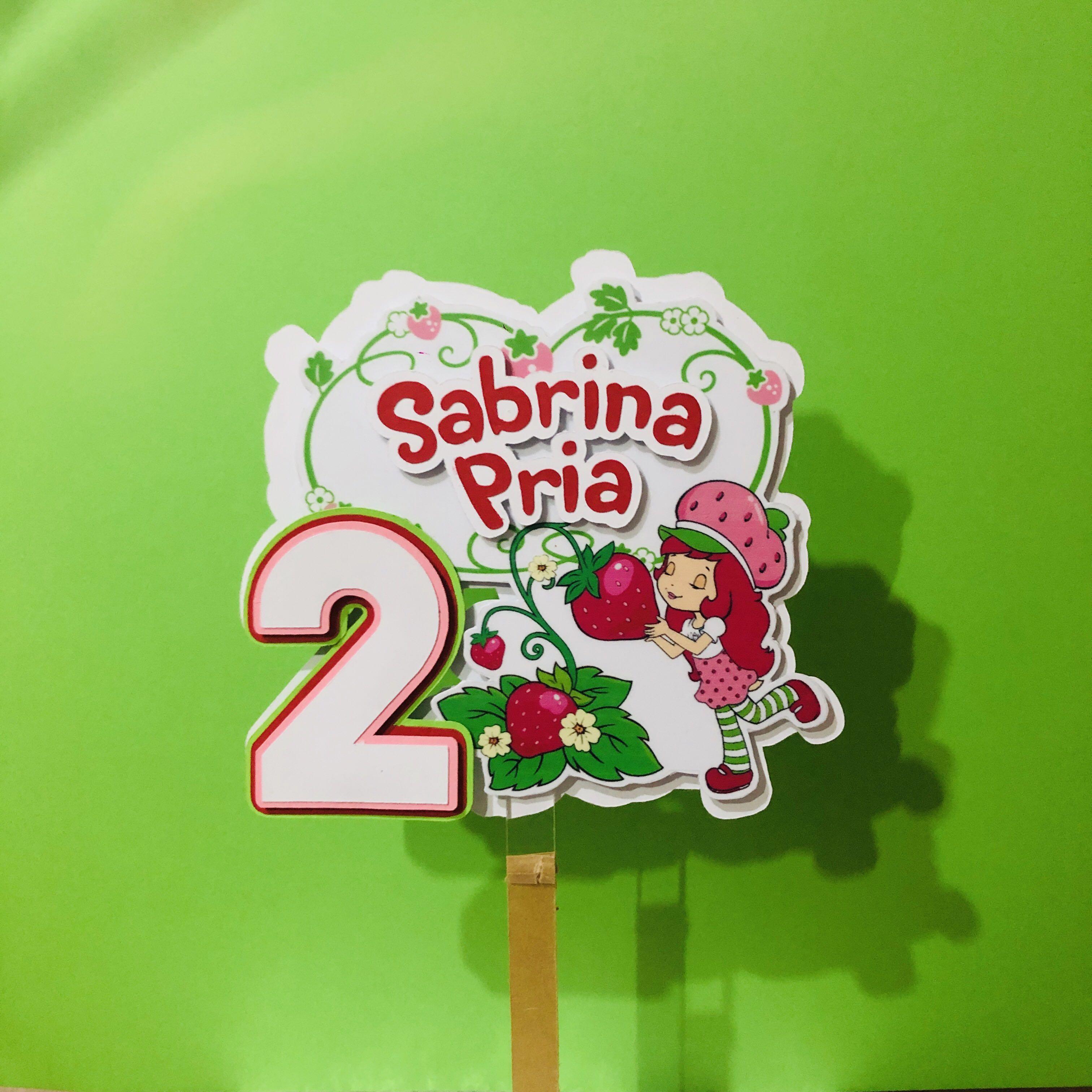 Strawberry Shortcake Cake Topper Design Craft Others On Carousell Strawberry takes in a little lost dog named pupcake, but her spoiled house cat, custard, does everything to make the peppy puppy want to leave! strawberry shortcake cake topper