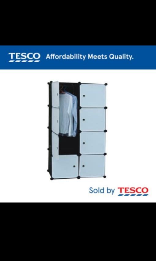 8 cube cabinet wardrobe tesco home furniture furniture on carousell