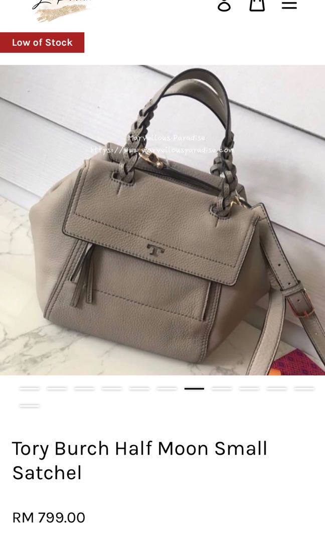 Half moon tory burch satchel hot sale