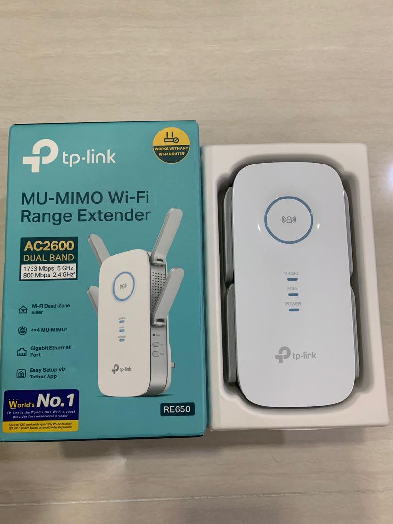 Tp Link Re650 Wifi Extender Homeplug Tplink Electronics Computer Parts Accessories On Carousell
