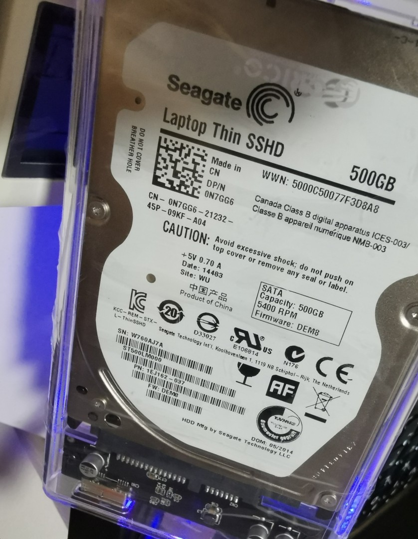 Seagate Laptop Thin Sshd 500gb 2 5 Hdd Electronics Computer Parts Accessories On Carousell