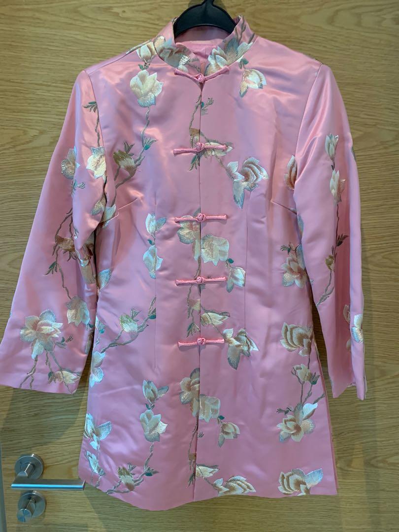 Women s Pink Embroidered Chinese Style Jacket Women s Fashion