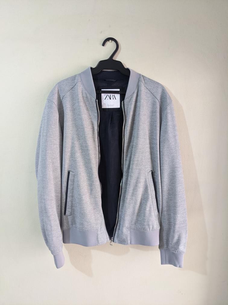 Zara man grey jacket hot sale