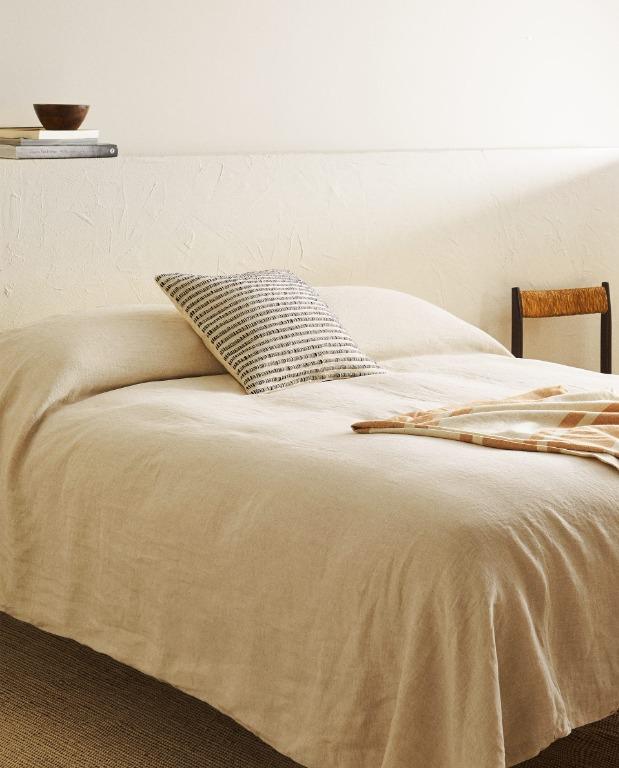 Zara Home Linen Duvet Cover (Single), Everything Else On Carousell