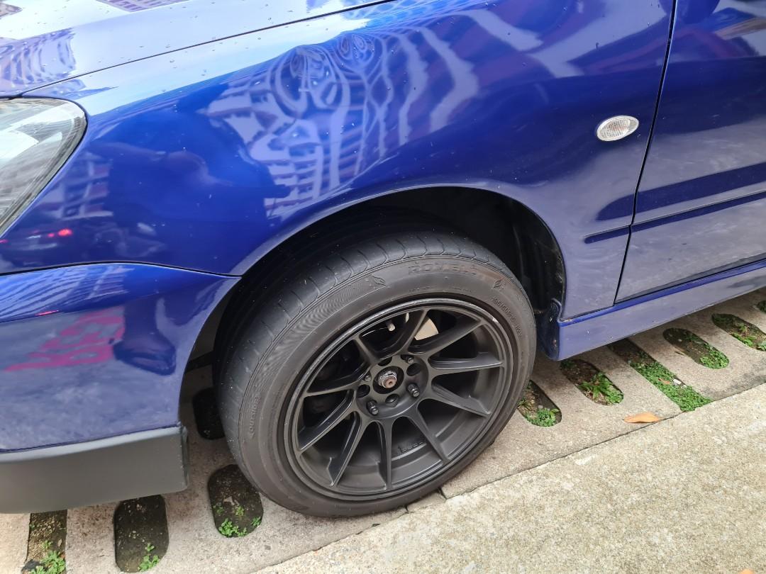 15" INCH XXR RIMS BLACK with tyres, Car Accessories, Tyres & Rims on
