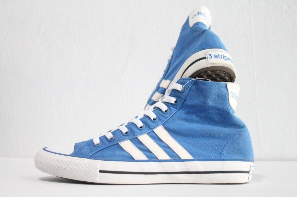 ADIDAS Stripes High Cut Shoe Blue Size 8.5 UK, Men's Fashion, Footwear, Sneakers on Carousell