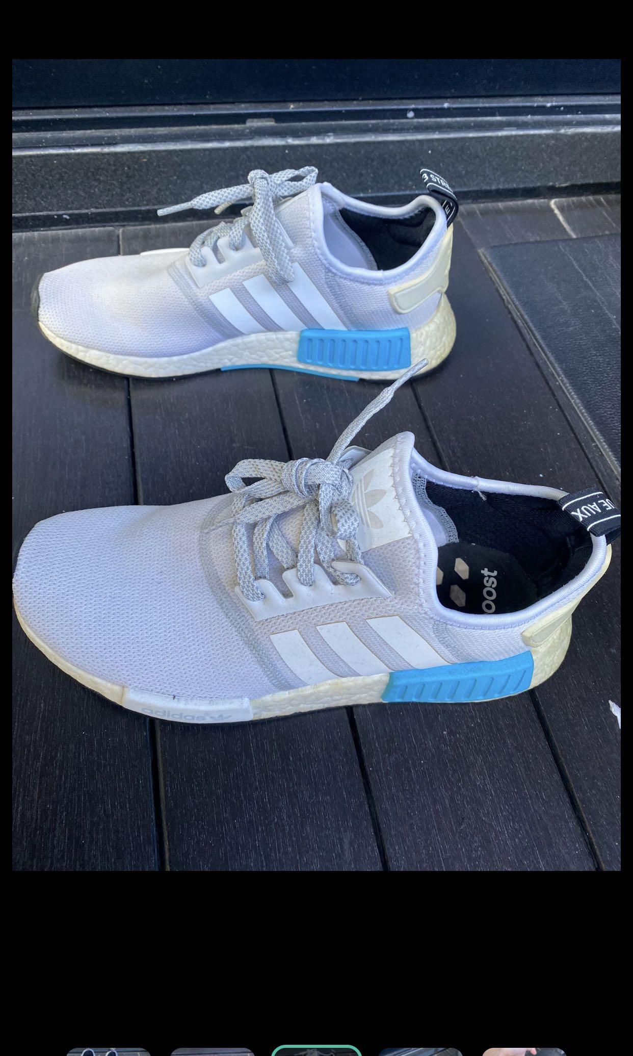 Adidas NMD R1 White Cyan Blue