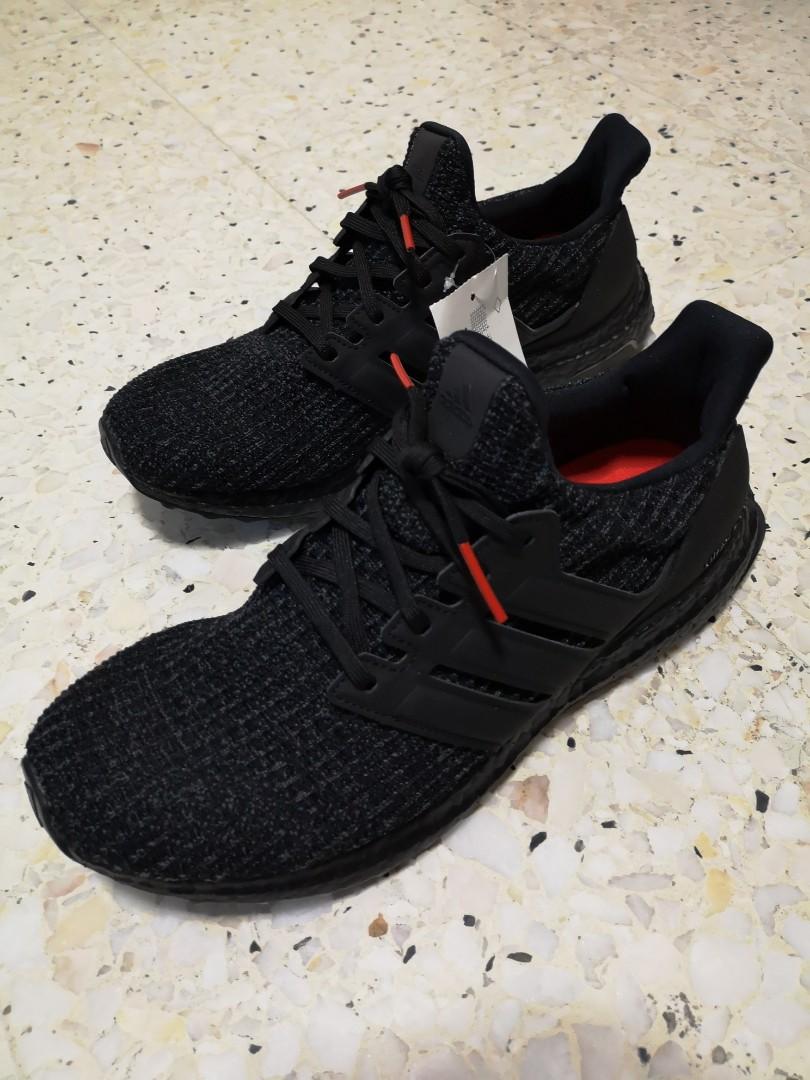 adidas ultra boost 4. triple black active red