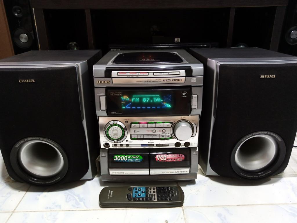 aiwa built in powered subwoofer