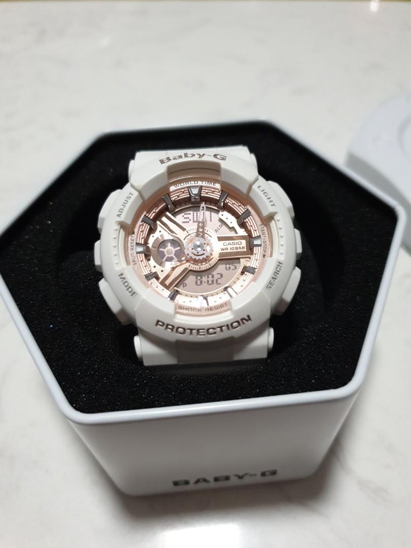 White and rose gold baby g online