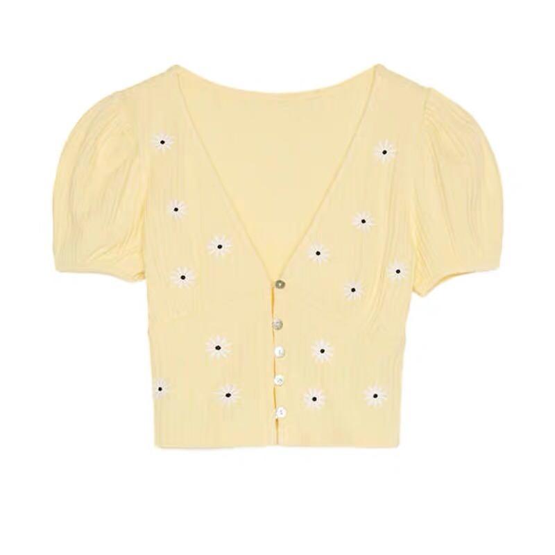 bershka yellow top
