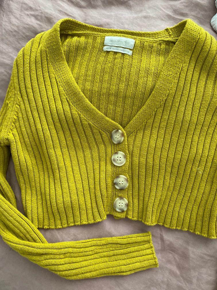urban outfitters yellow cardigan