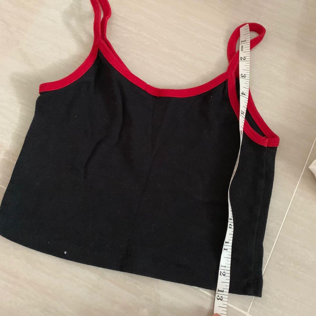 Brandy Melville Cropped Black Tank Top No flaws, - Depop