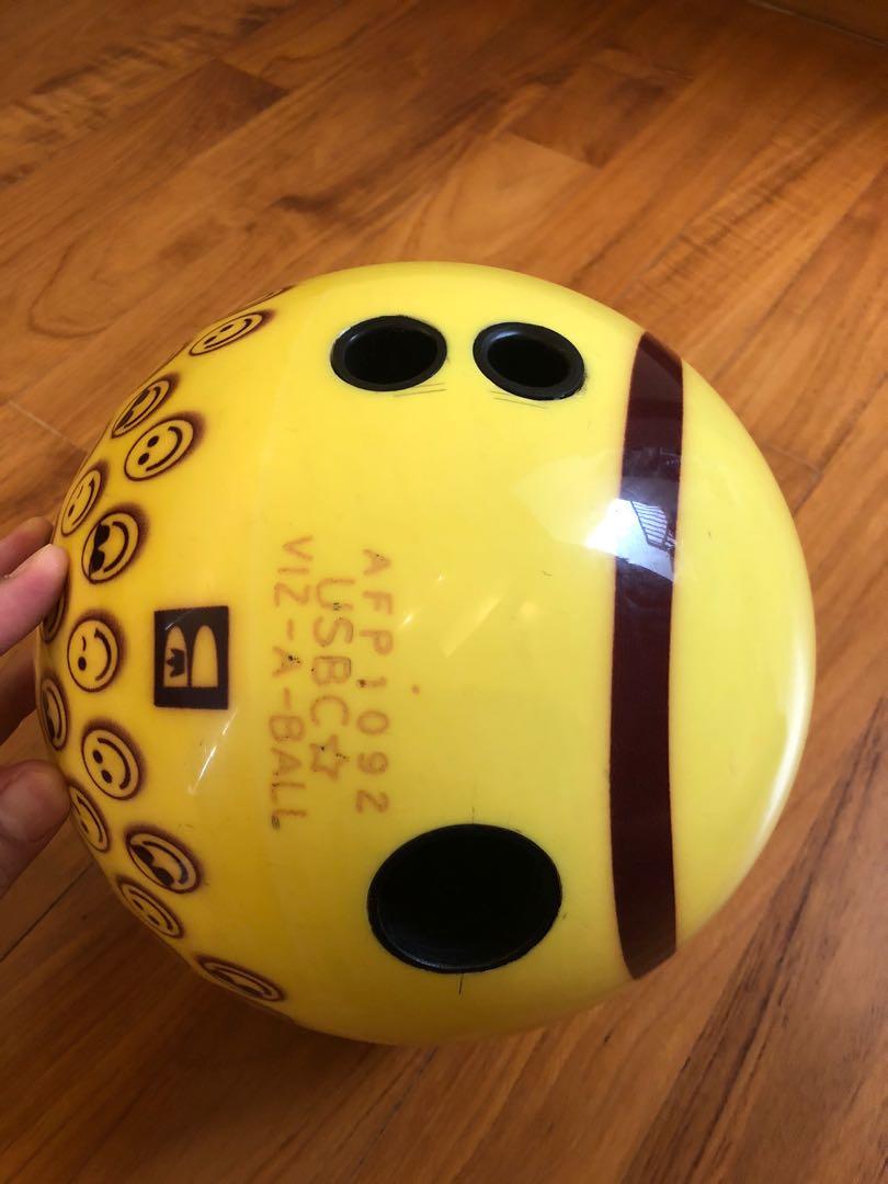 Bowling Ball Brunswick smiley spare ball 15 lbs, Sports Equipment