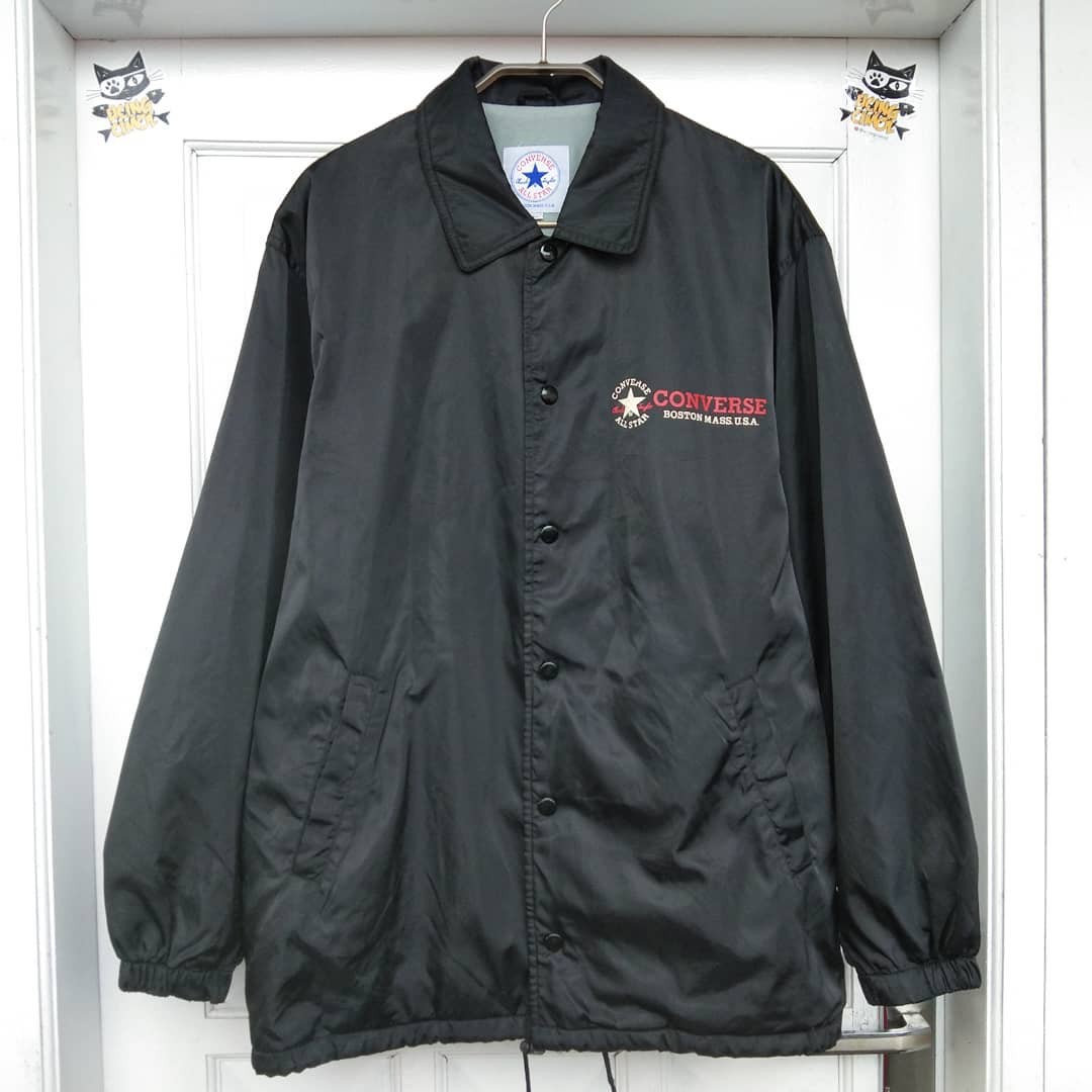 Coach Jacket Converse Vintage Fesyen Pria Pakaian Baju Luaran di Carousell