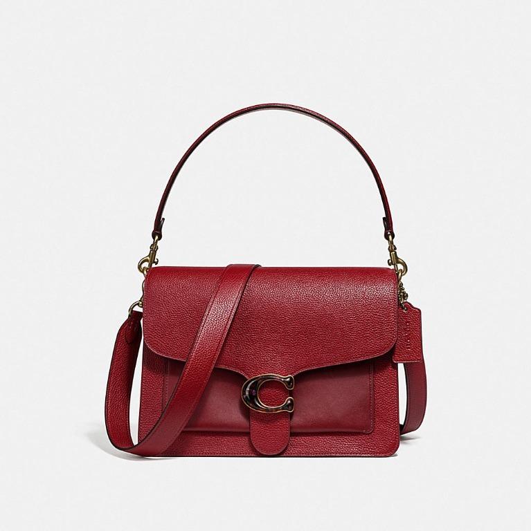 Coach Women's Mixed Leather with Resin C Closure Tabby Shoulder Bag - Deep  Red, Women's Fashion, Bags & Wallets, Purses & Pouches on Carousell