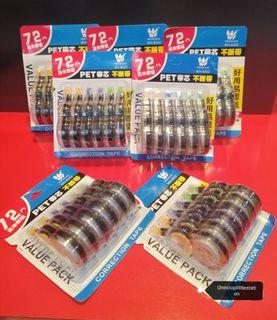 Correction tape 72m x 5mm 6 per pack