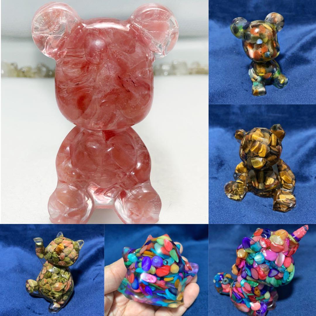 Sale Crystal Bear Crystal Unicorn Crystal Fortune Cat Crystal Little Monster Handmade Resin Crystal Chips Vintage Collectibles Vintage Collectibles On Carousell