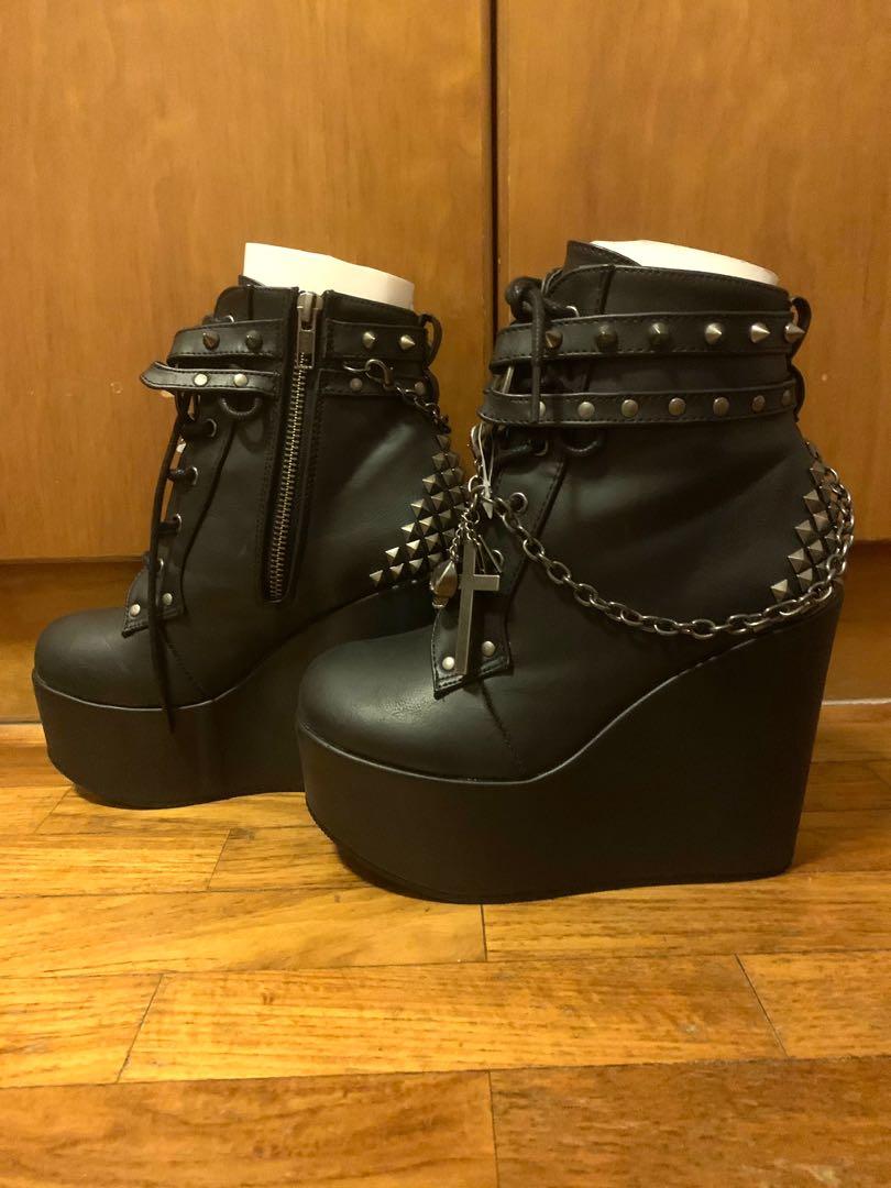 Demonia Poison 101 boots wedges punk goth