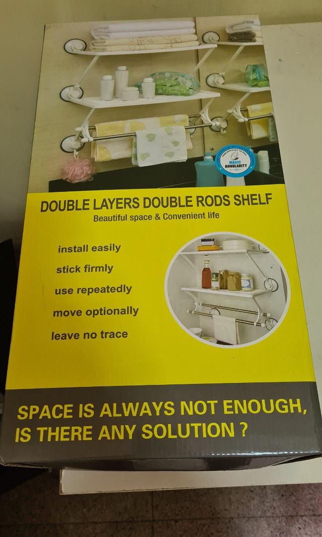 Double layers Double rod shelf, Furniture & Home Living, Furniture