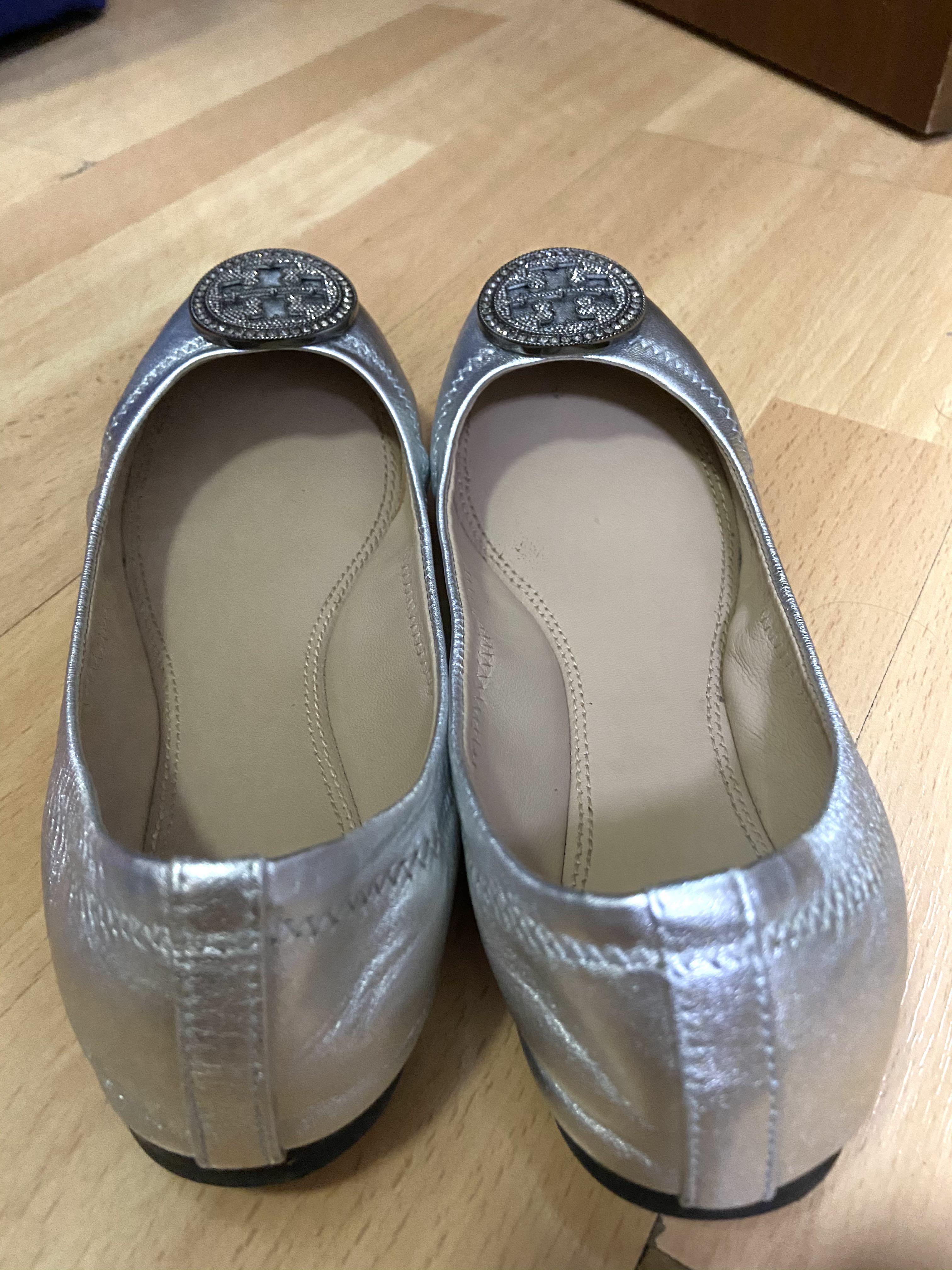 Tory burch liana metallic clearance ballet flat