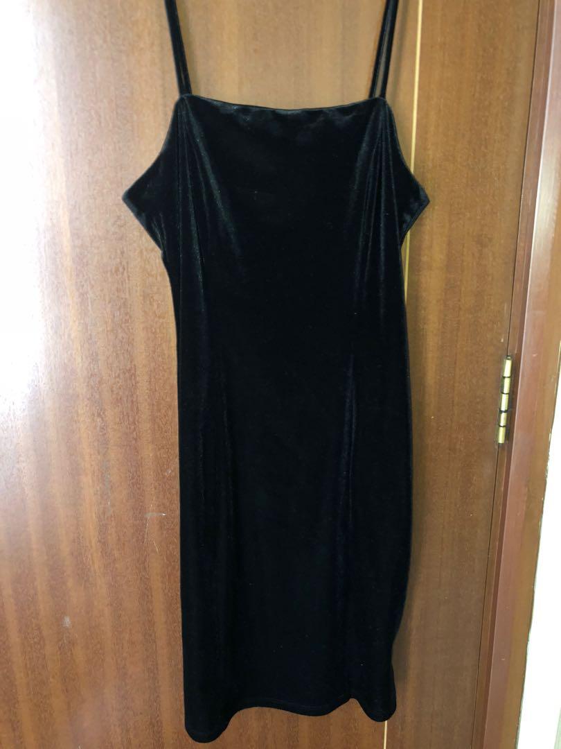 Forever 21 Cute Velvet Black Dress Women S Fashion Clothes Dresses Skirts On Carousell
