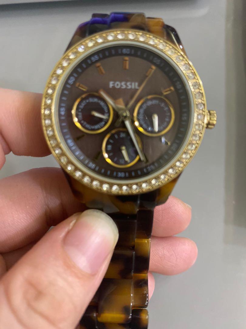 Fossil leopard print sale watch