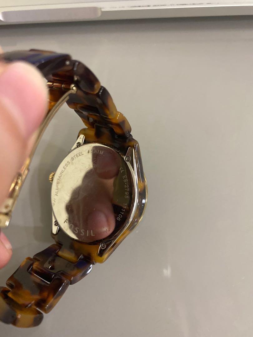 Fossil leopard print watch