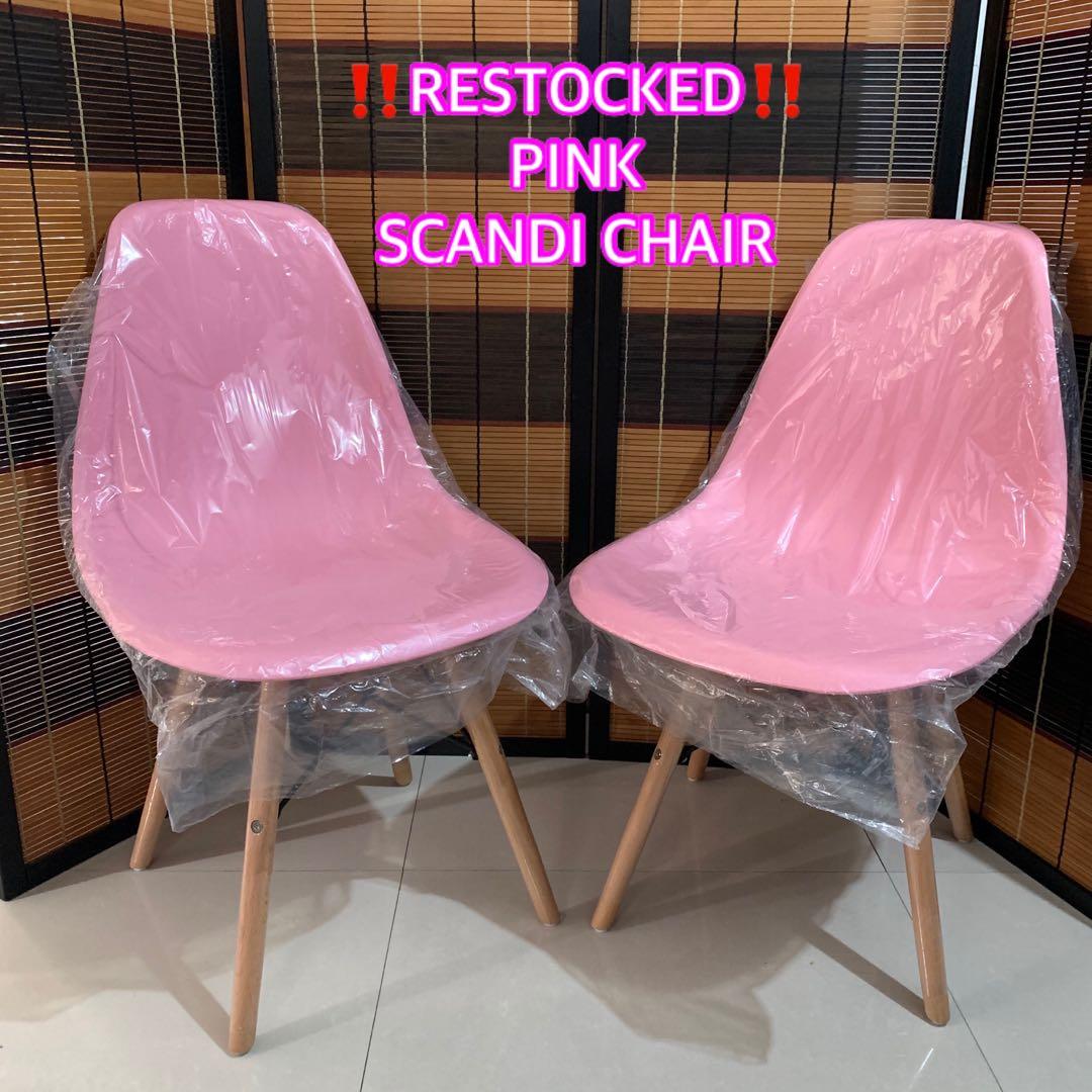Free Delivery Pink Eames Scandi Chair Home Furniture Furniture Fixtures Tables Chairs On Carousell Coordinate them with one of our shop our selection of modern contemporary chairs available in leather and fabric upholstery online or in a. carousell
