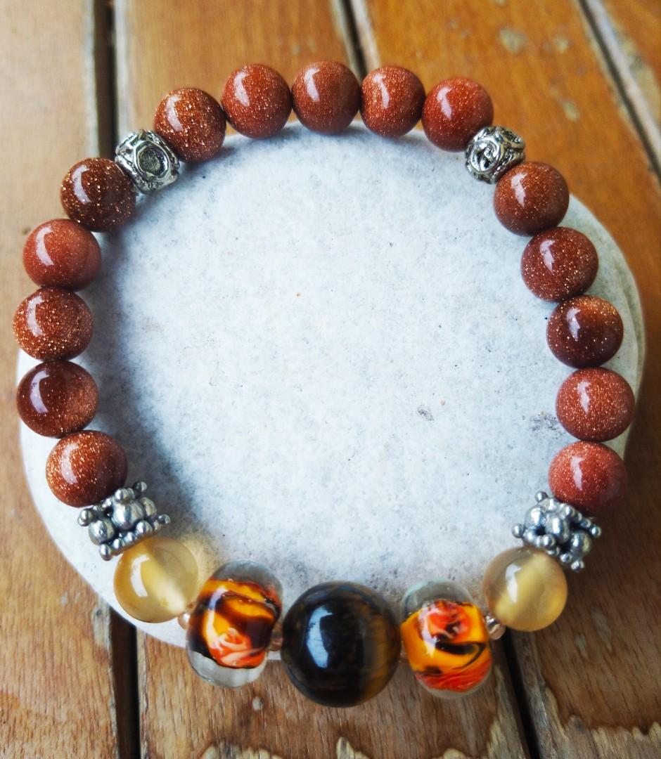 Goldstone bracelet top