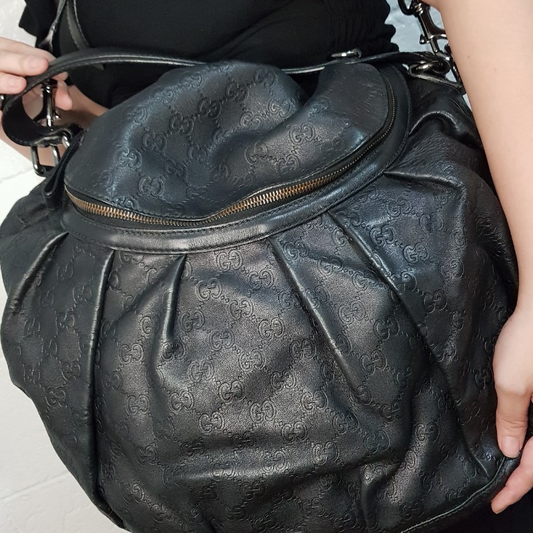 gucci black bag with butterflies