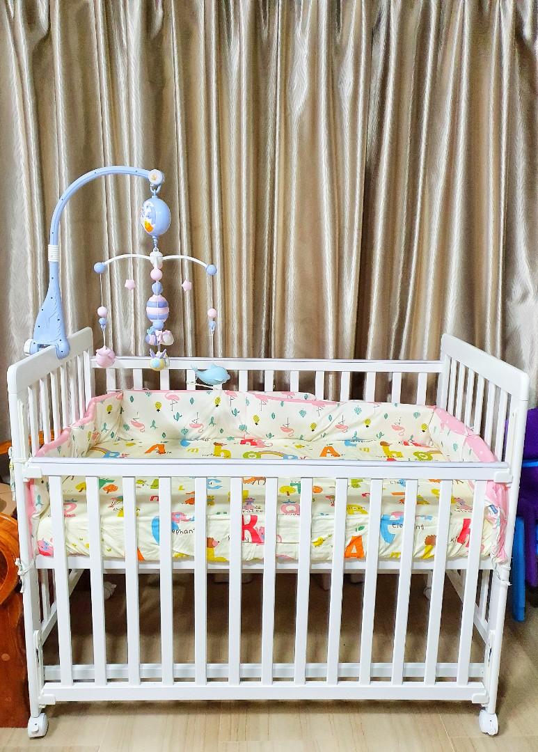 Happy Wonder 5 In 1 Baby Cot Co Sleeper With Teething Rail White Early Bird